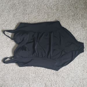 Black one piece bathing suit